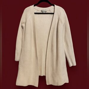 Christopher Fischer W Med Cashmere Cream Open Cardigan preppy old money w pocket